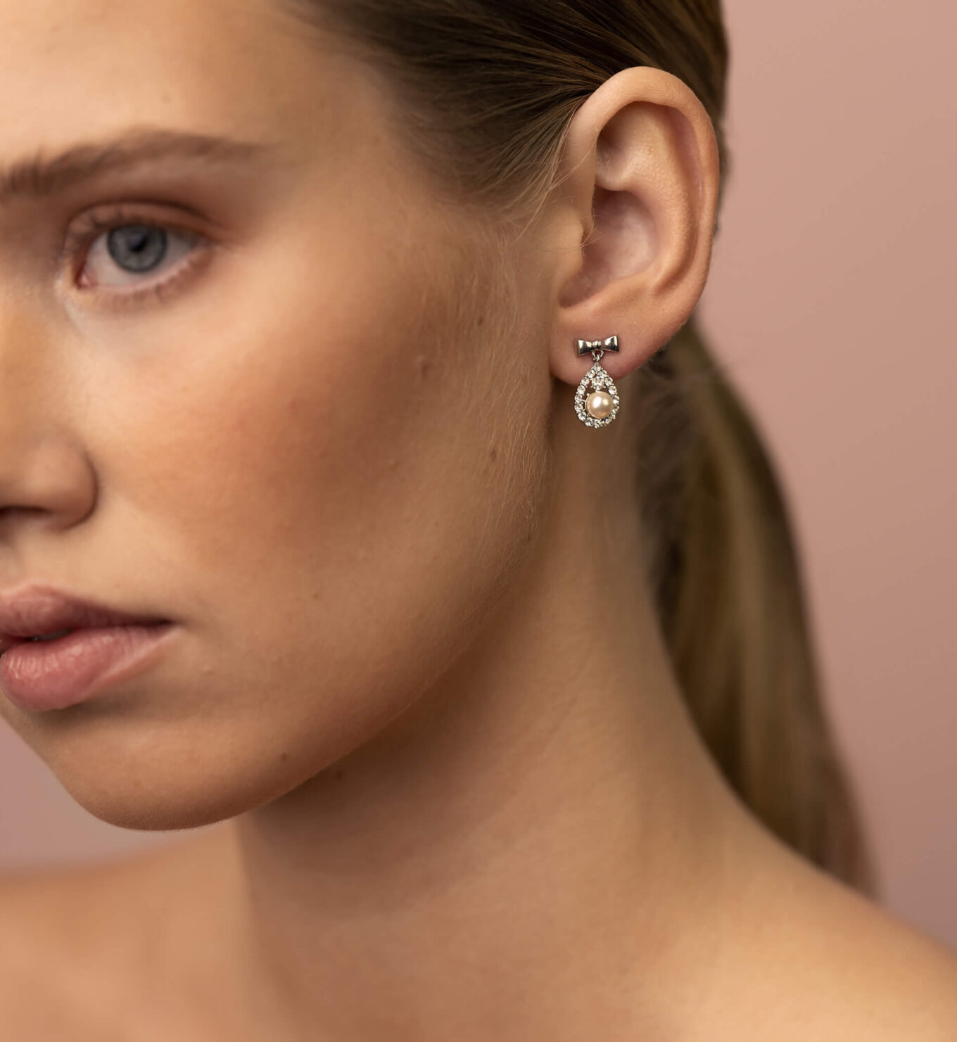 Coco Rose Earrings Ivory Mist Ivory