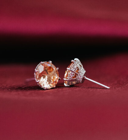 Elenora studs - Champagne (silver)