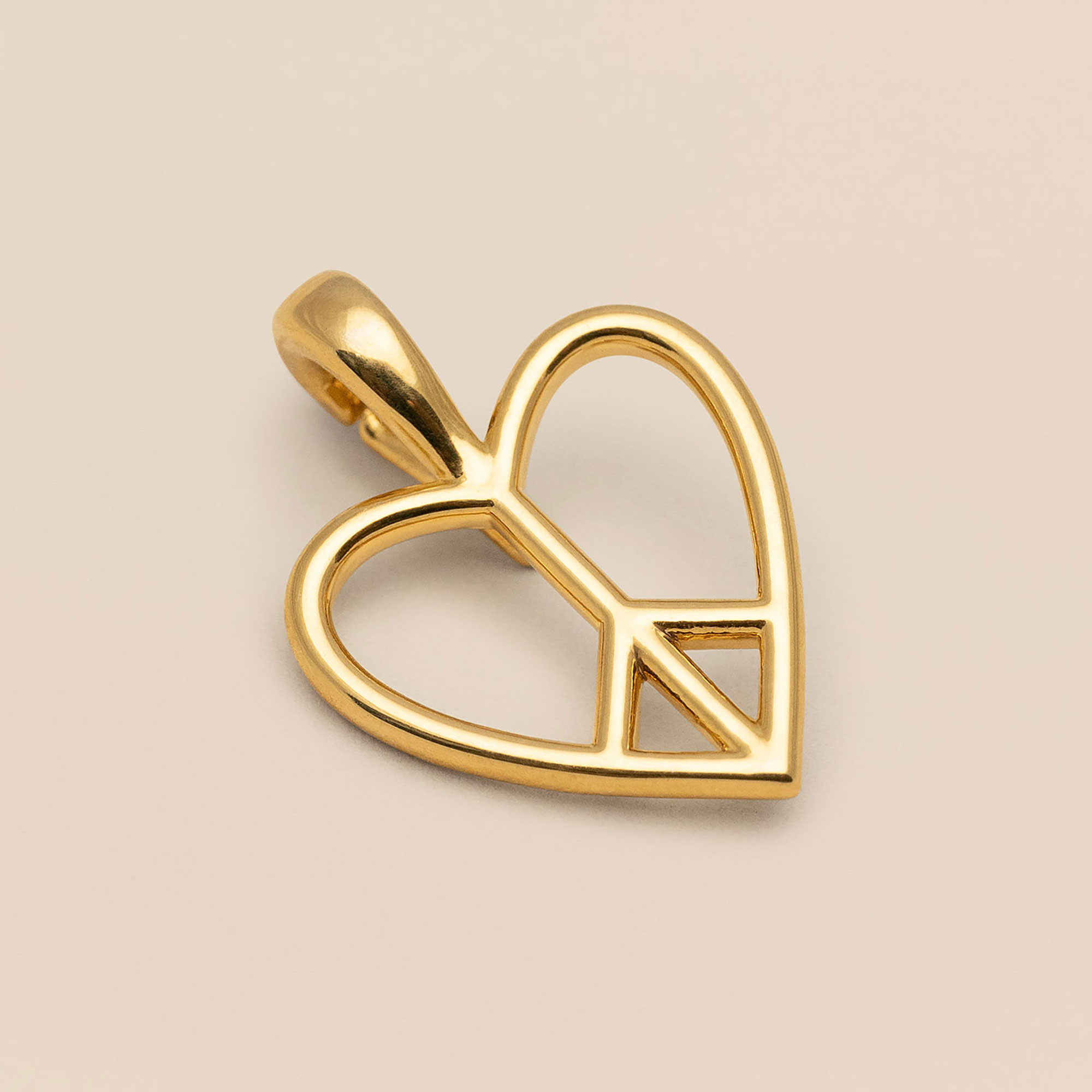 Love and peace charm – Gold