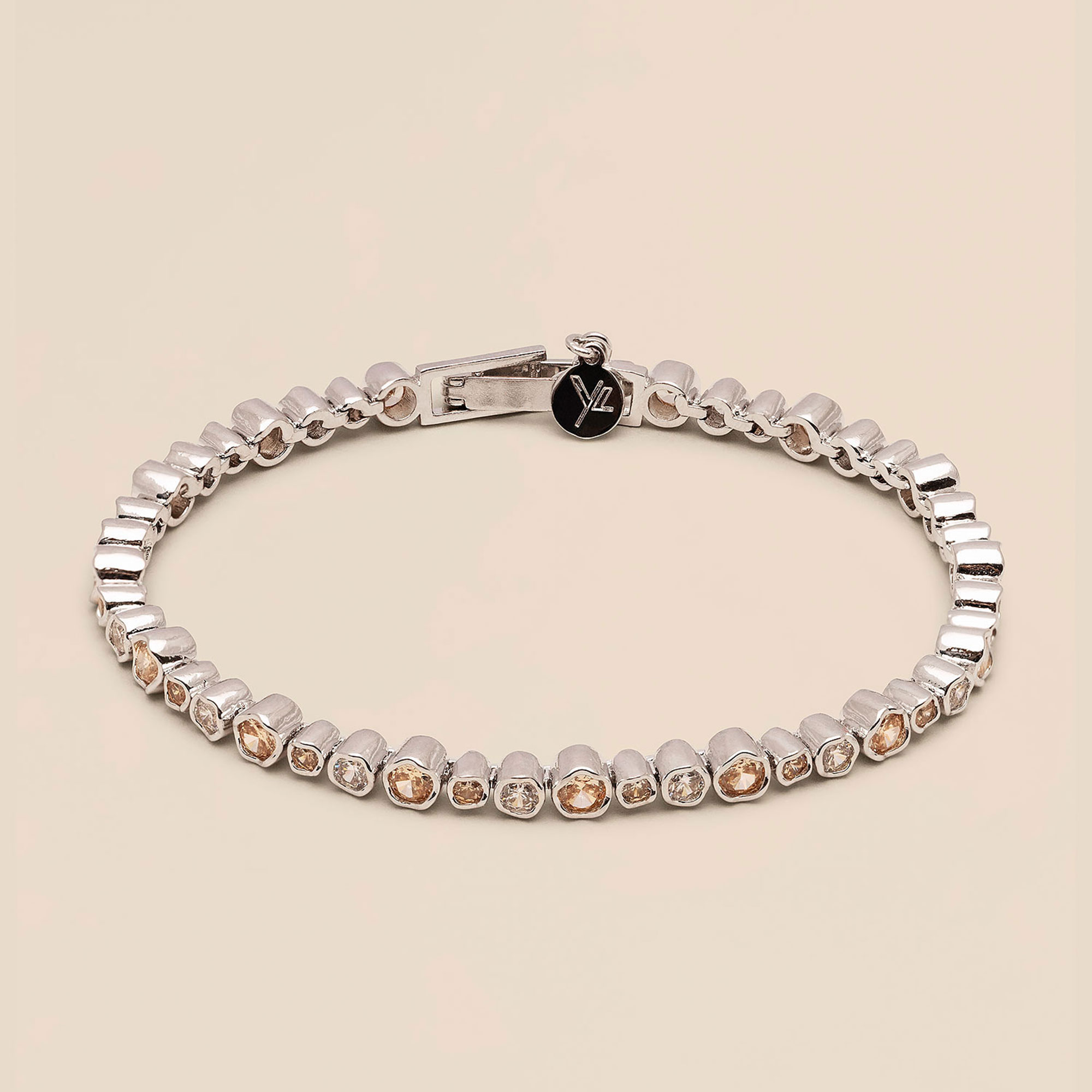 Hermes tennis bracelet – Champagne / silver