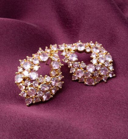 Alice earrings - Light pink (gold)
