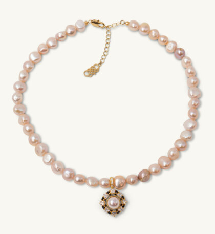 Théresé pearl necklace - Rosaline (gold)