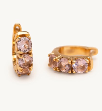 Margaux earrings - Pink topaz