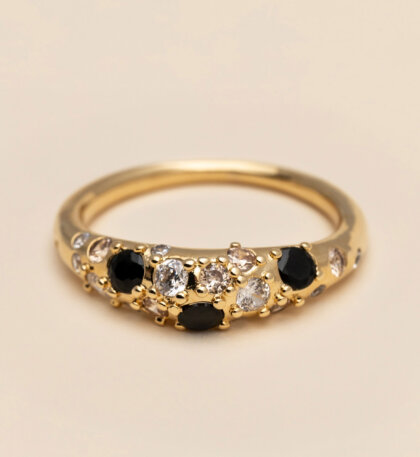 Hermes ring - Noir / champagne