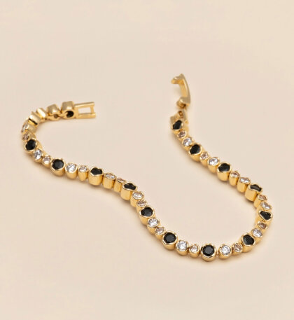 Hermes tennis bracelet - Noir / champagne
